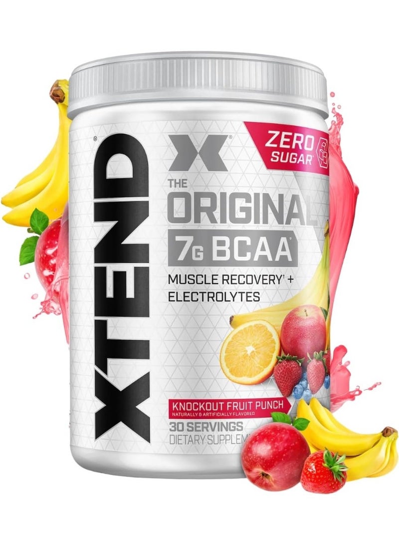 XTEND Original BCAA Powder - Knockout Fruit Punch - 390gm- 30 serving - Image 1